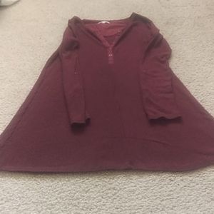 Z Supply maroon, long sleeve dress size Small(US)